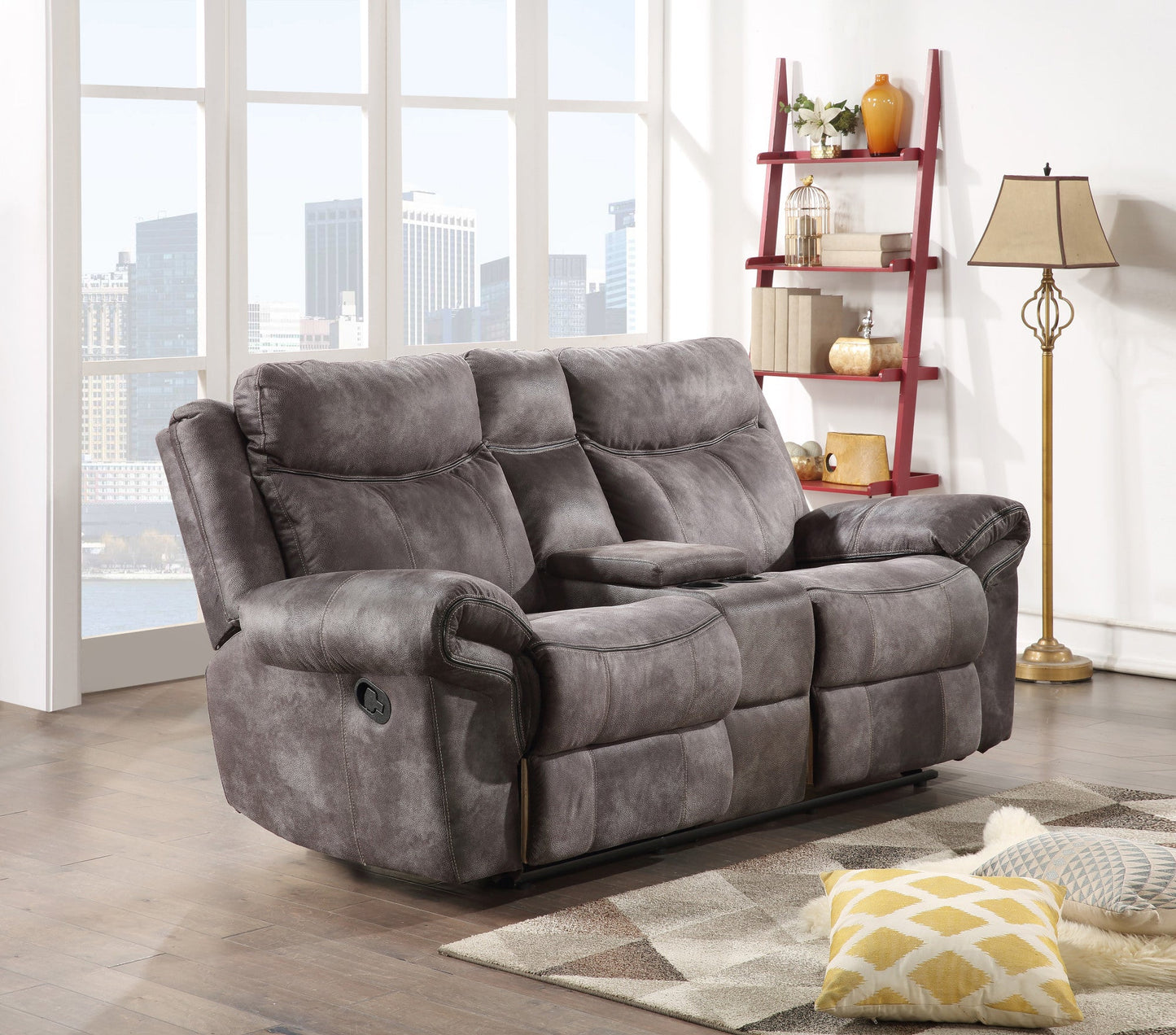 Nashville Glider Recliner Conso Grey