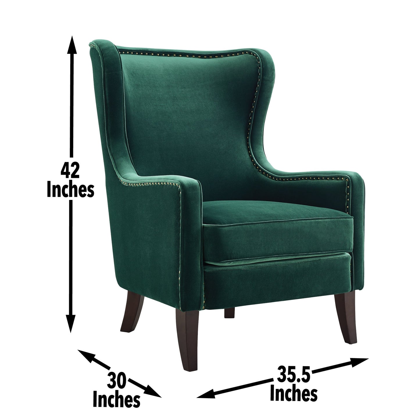 Rosco Velvet Accent Chair w/
