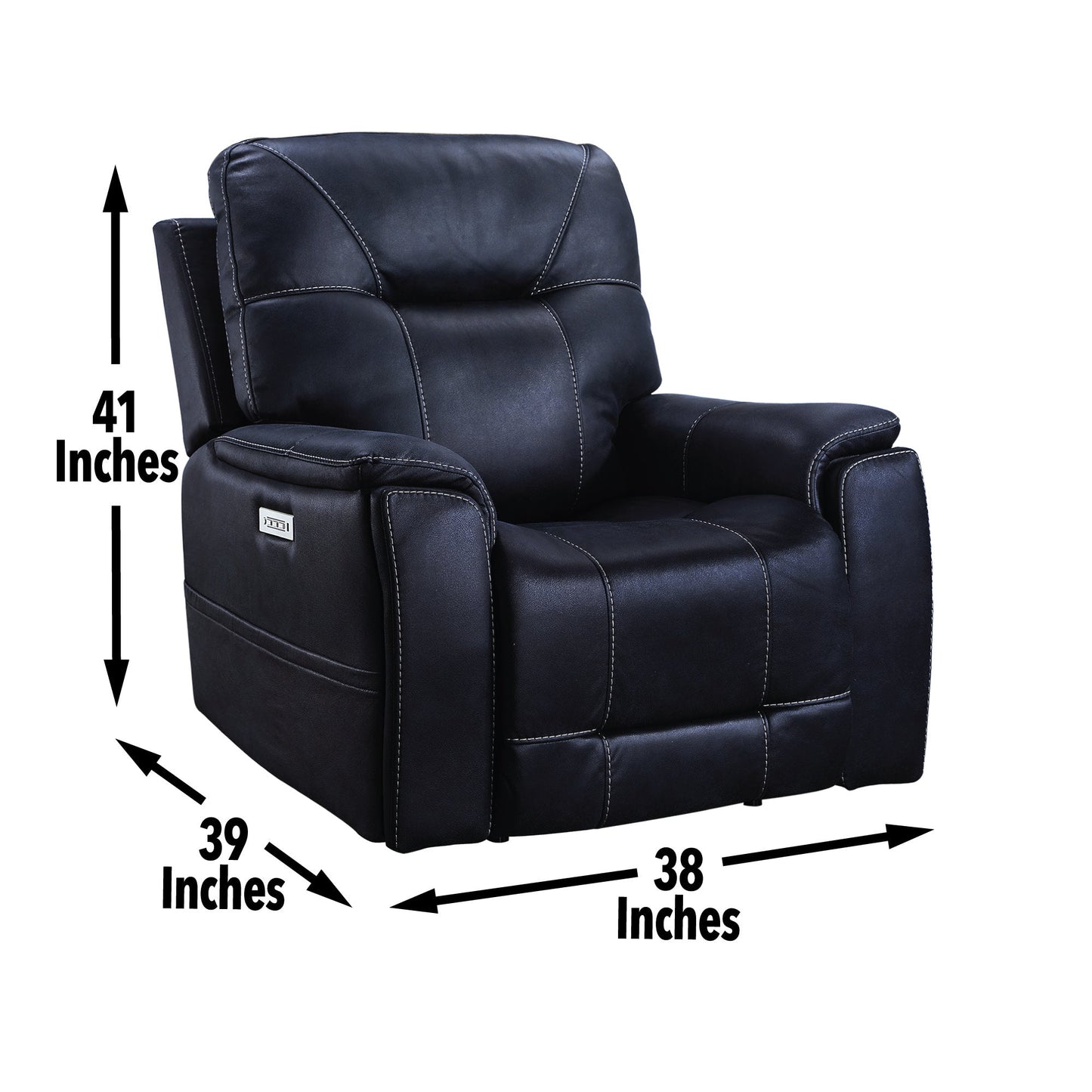 Lexington Ocean Blue Power Media Recliner