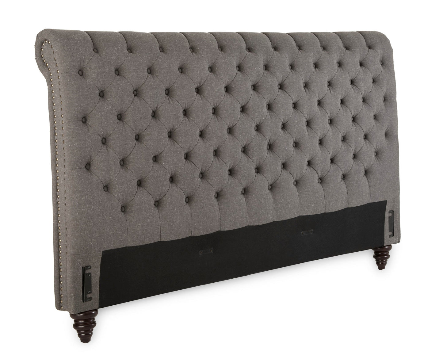Swanson Queen Gray Upholstered