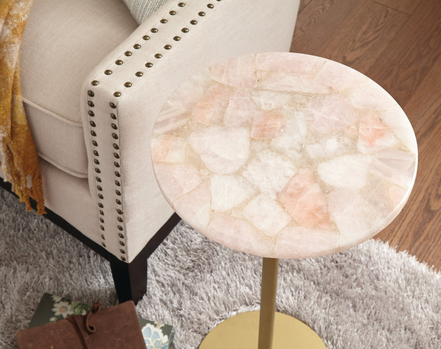 Rosie Rose Quartz Top Chairside