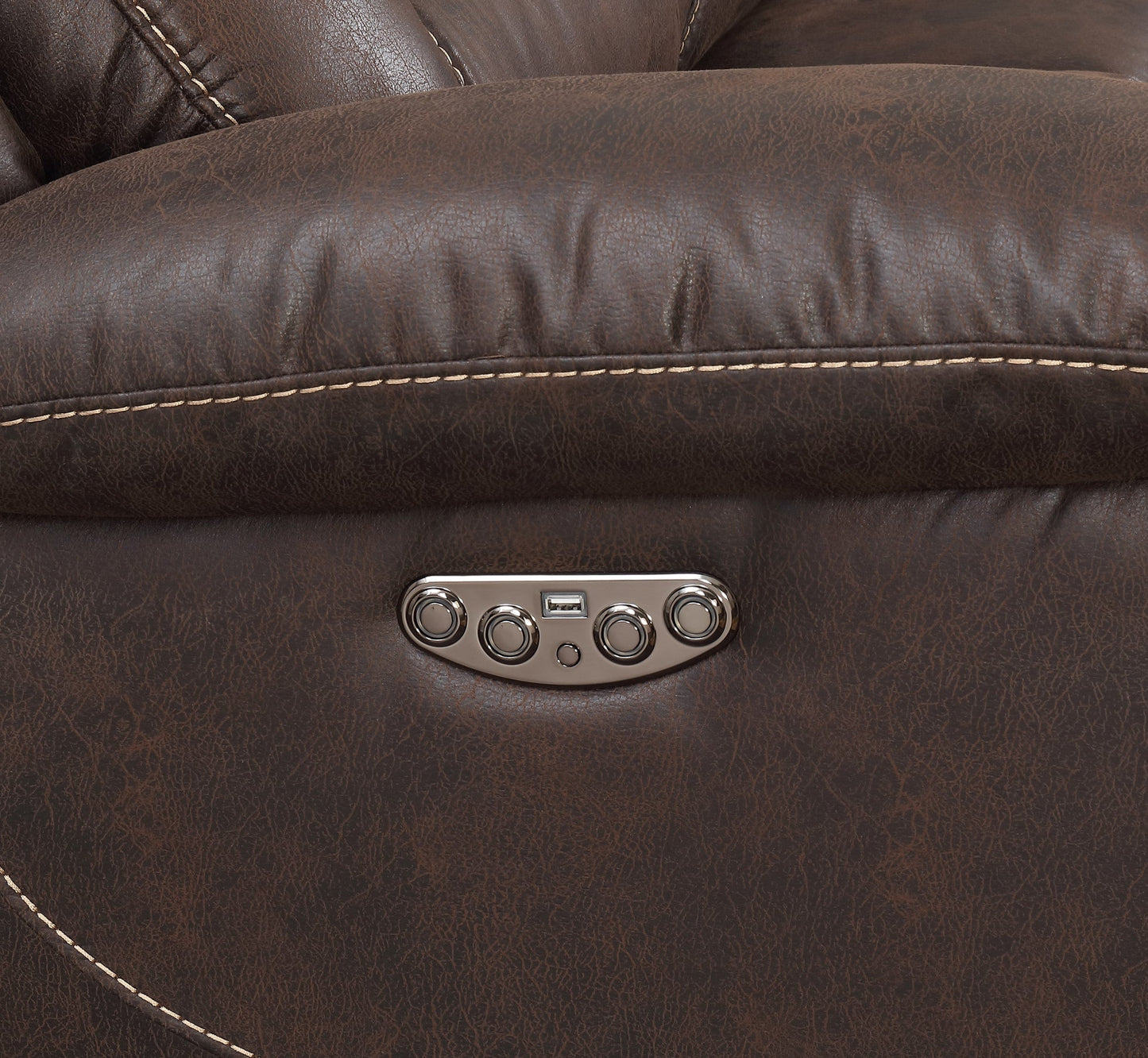Aria Brown Dual-Power Reclining 3-Piece Sectional