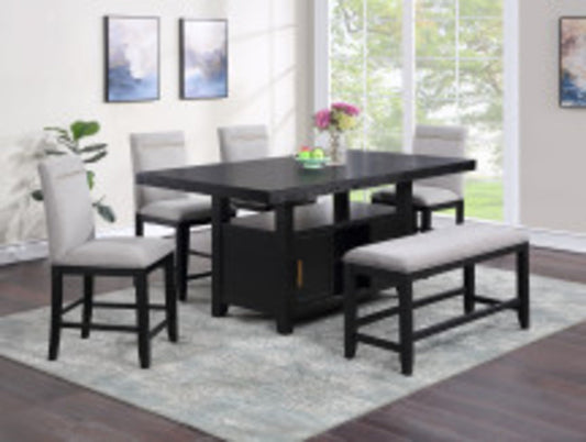 Yves Grey Chair 7PC Dining Set