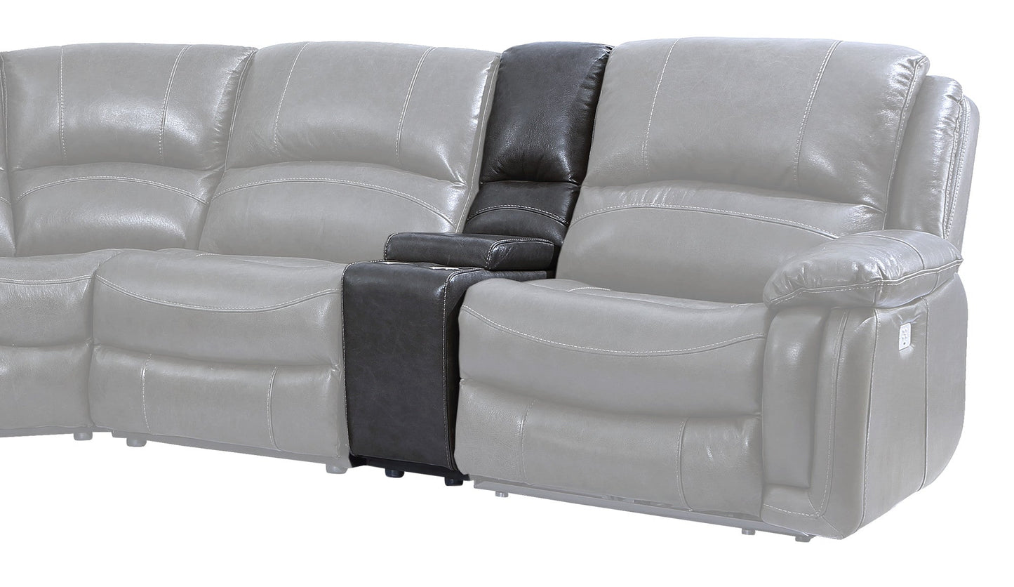 Denver Charcoal Console Leather
