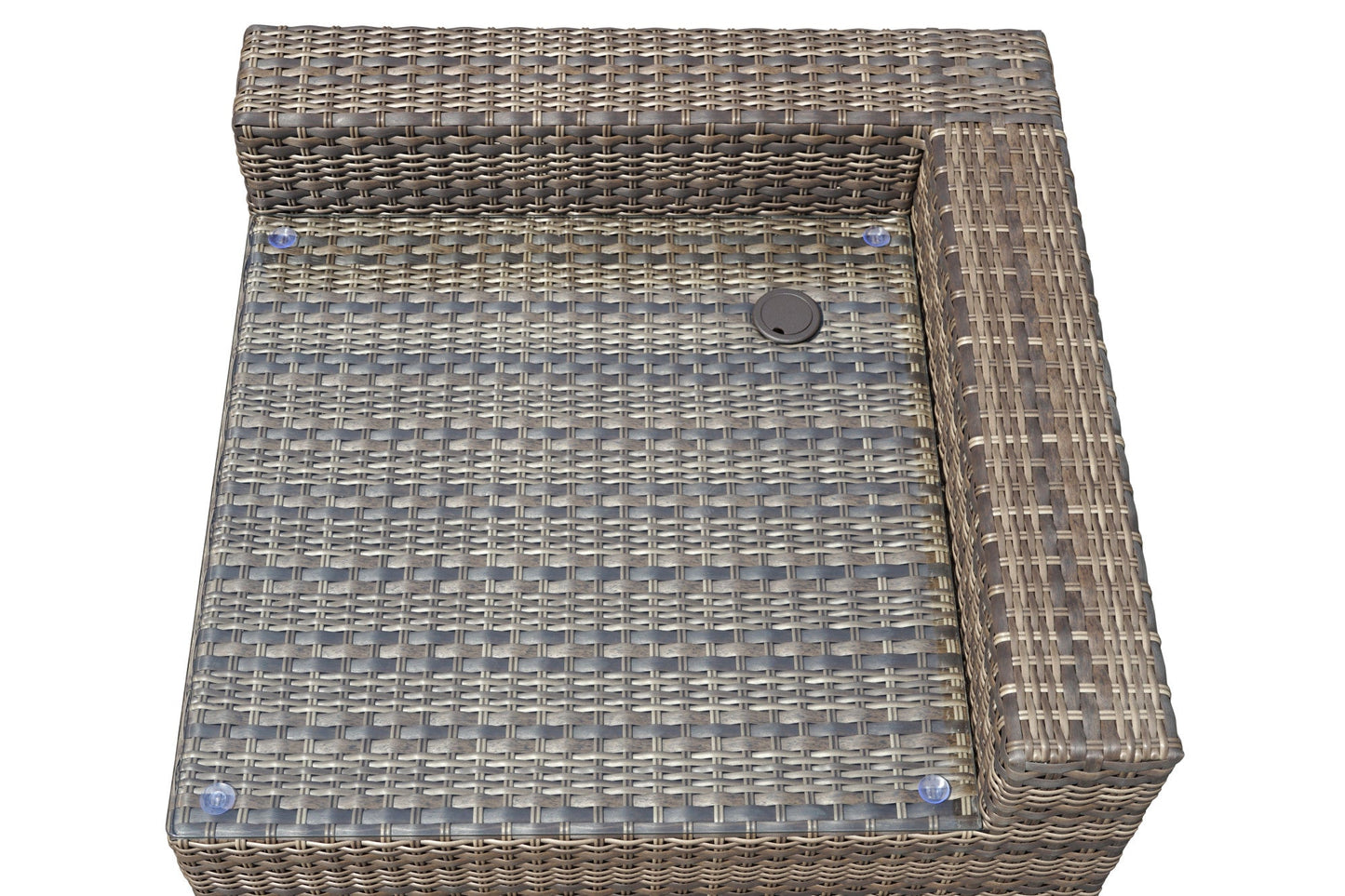 Tamyra Corner Side Table & Ottoman