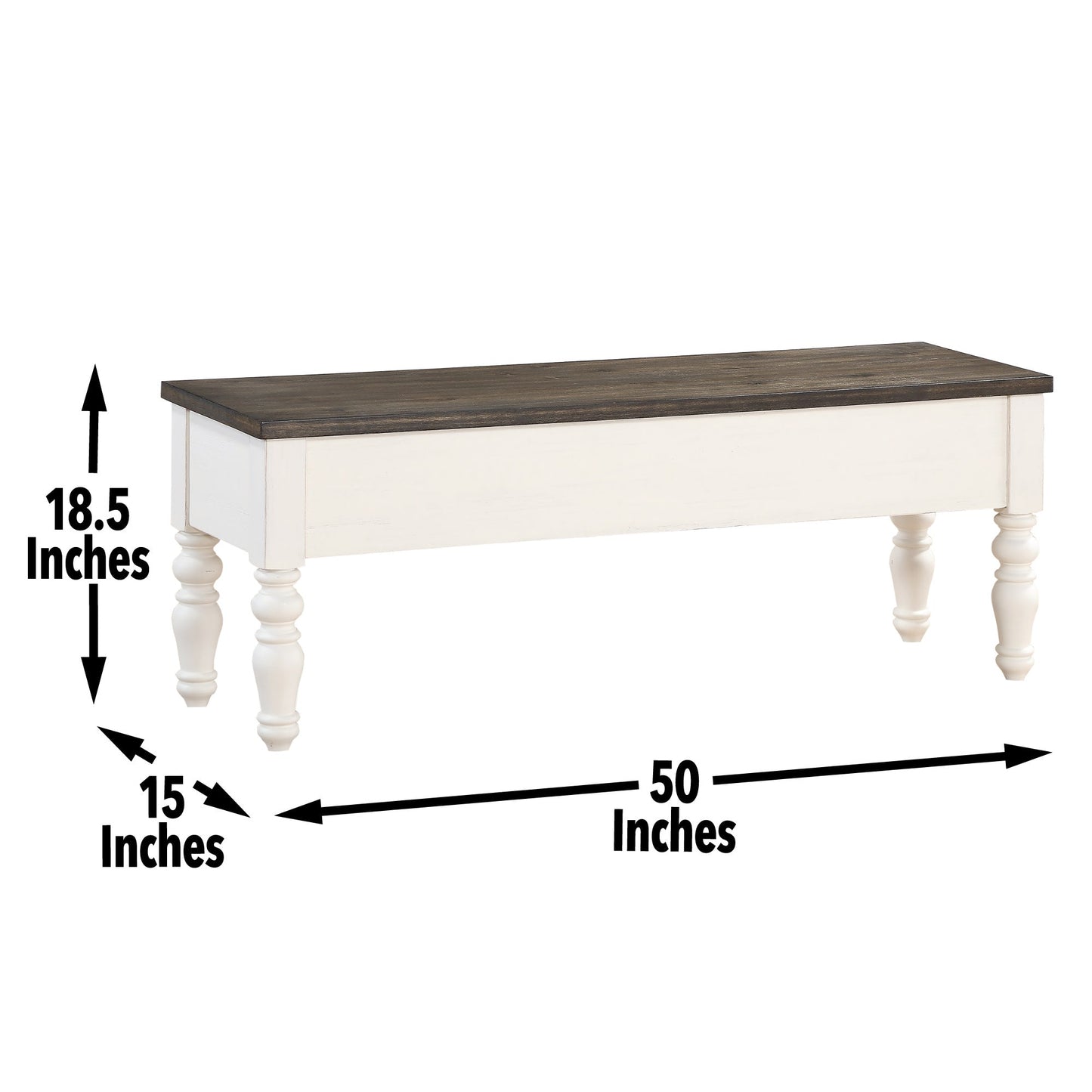 Joanna Two Tone Storage Bench