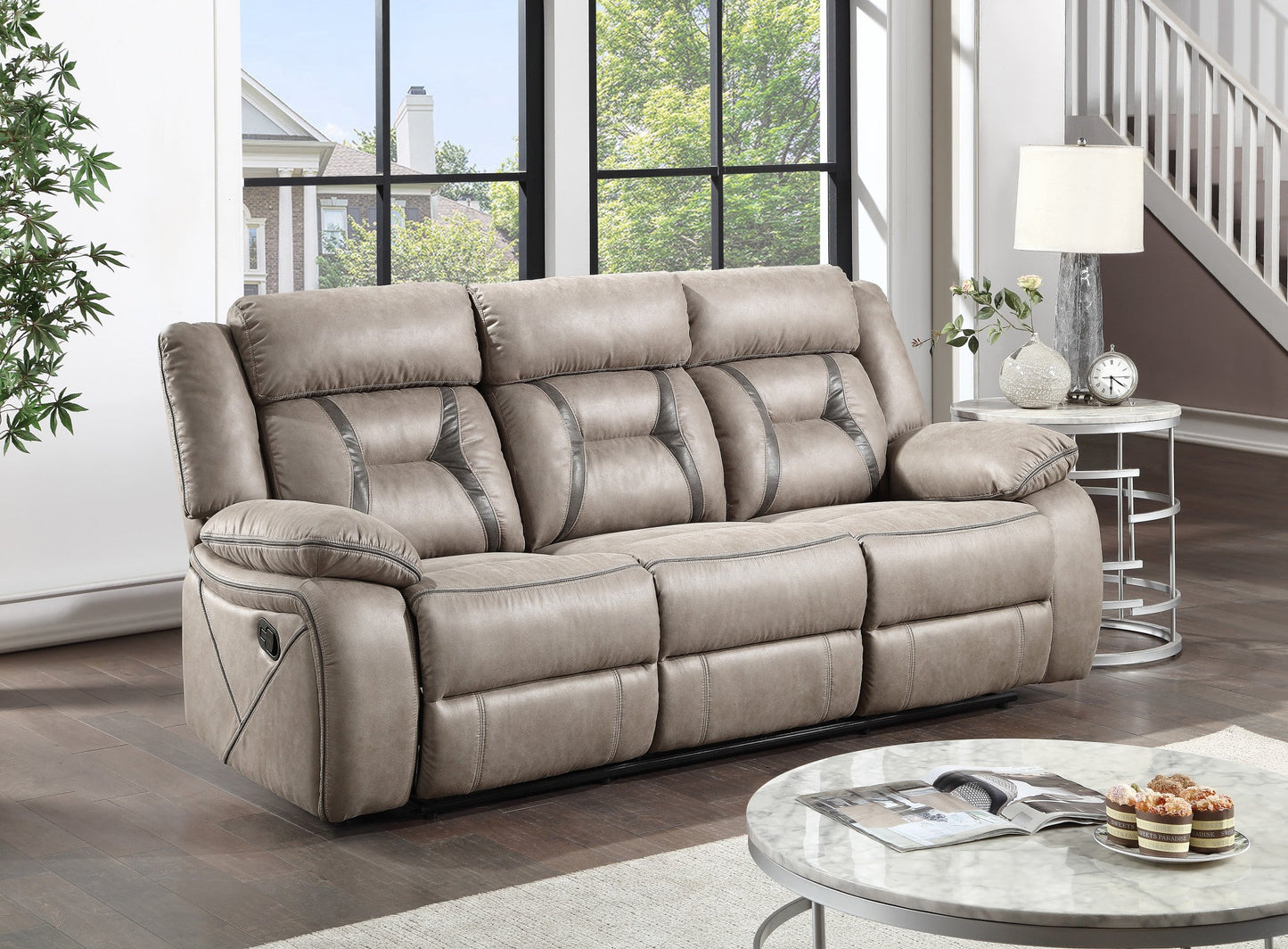 Tyson Recliner Sofa w/ DrpDwn &