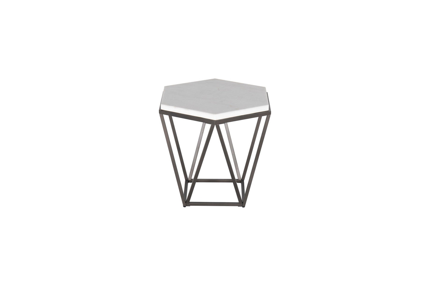 Corvus White Marble Top Hexagon