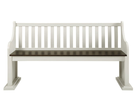 Joanna Two Tone Bench with Back