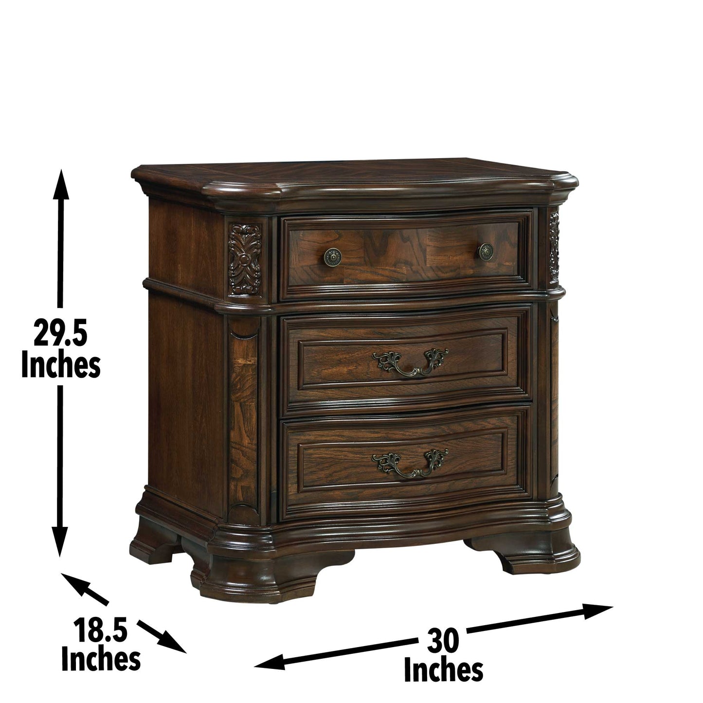 Royale Nightstand w/USB and Pwr