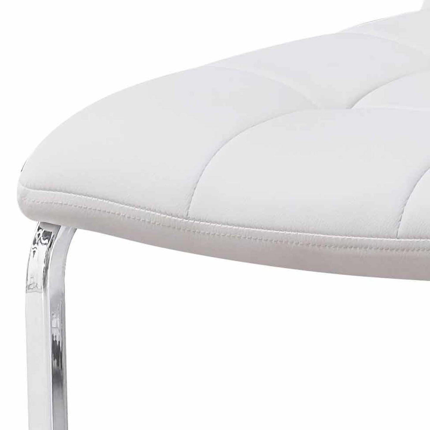 Escondido White PU Side Chair