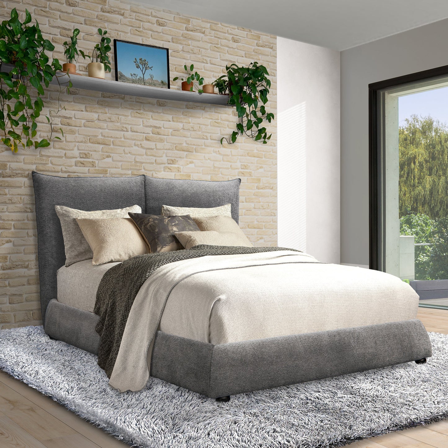 Sleep Cumulus Cozy Charcoal King Bed