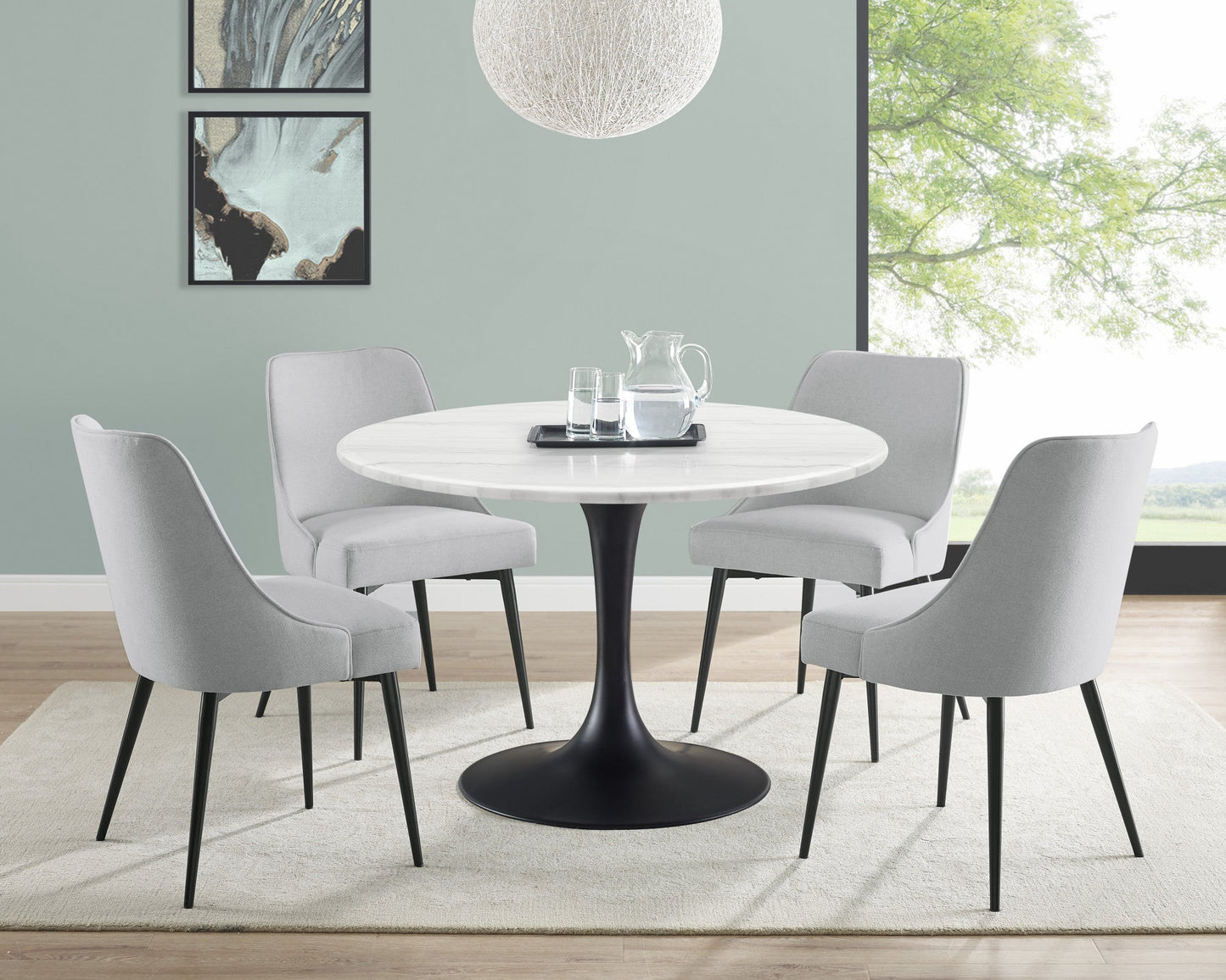Colfax White Marble Top