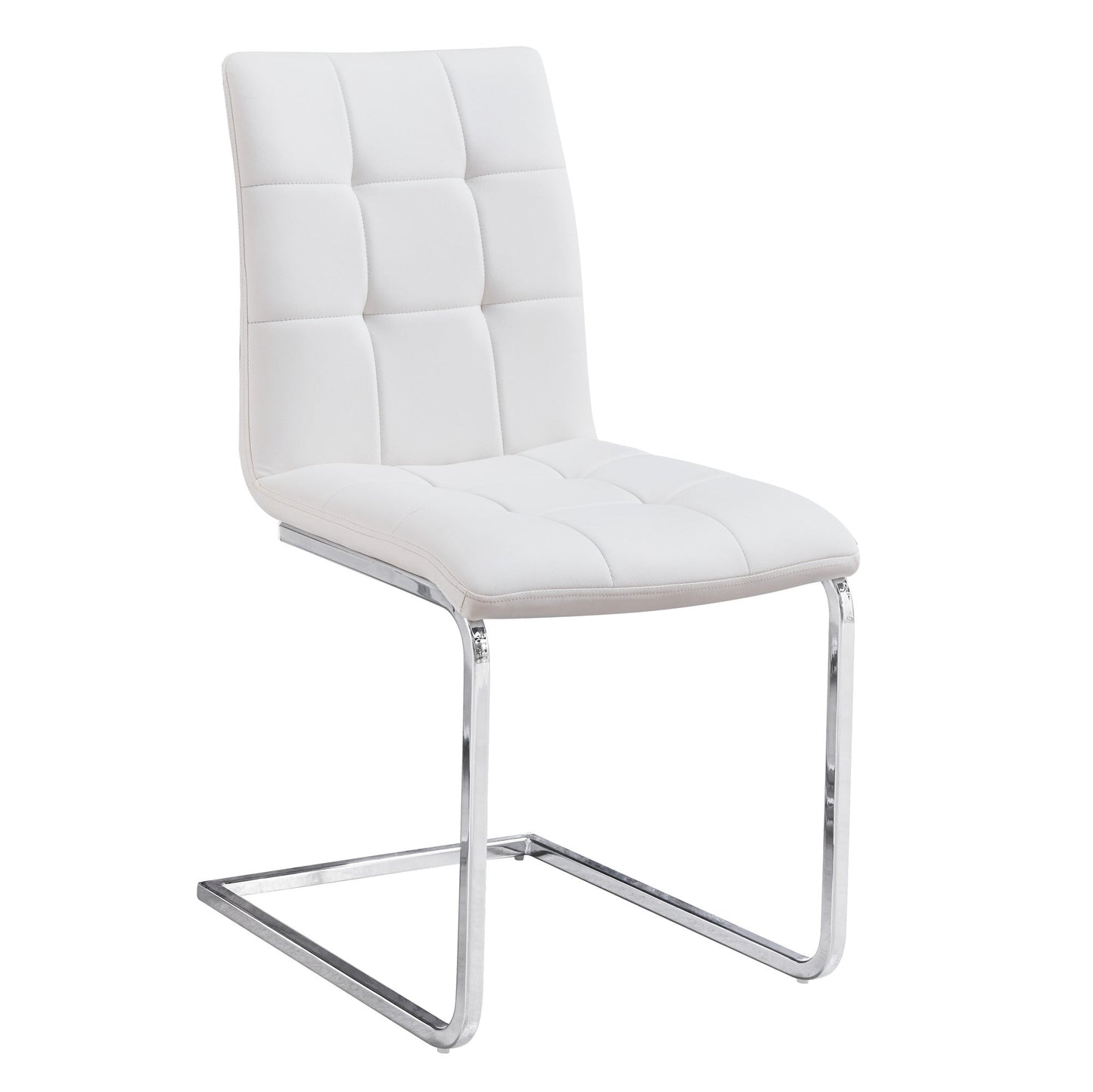 Escondido White PU Side Chair