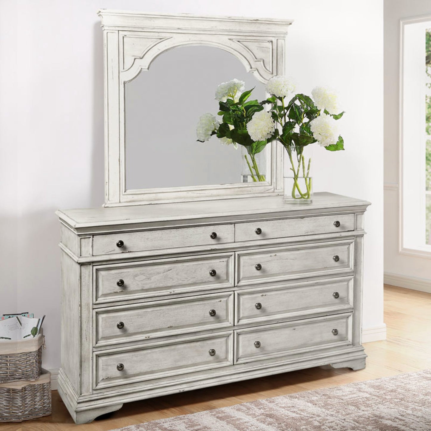 Highland Park Cathedral White Dresser