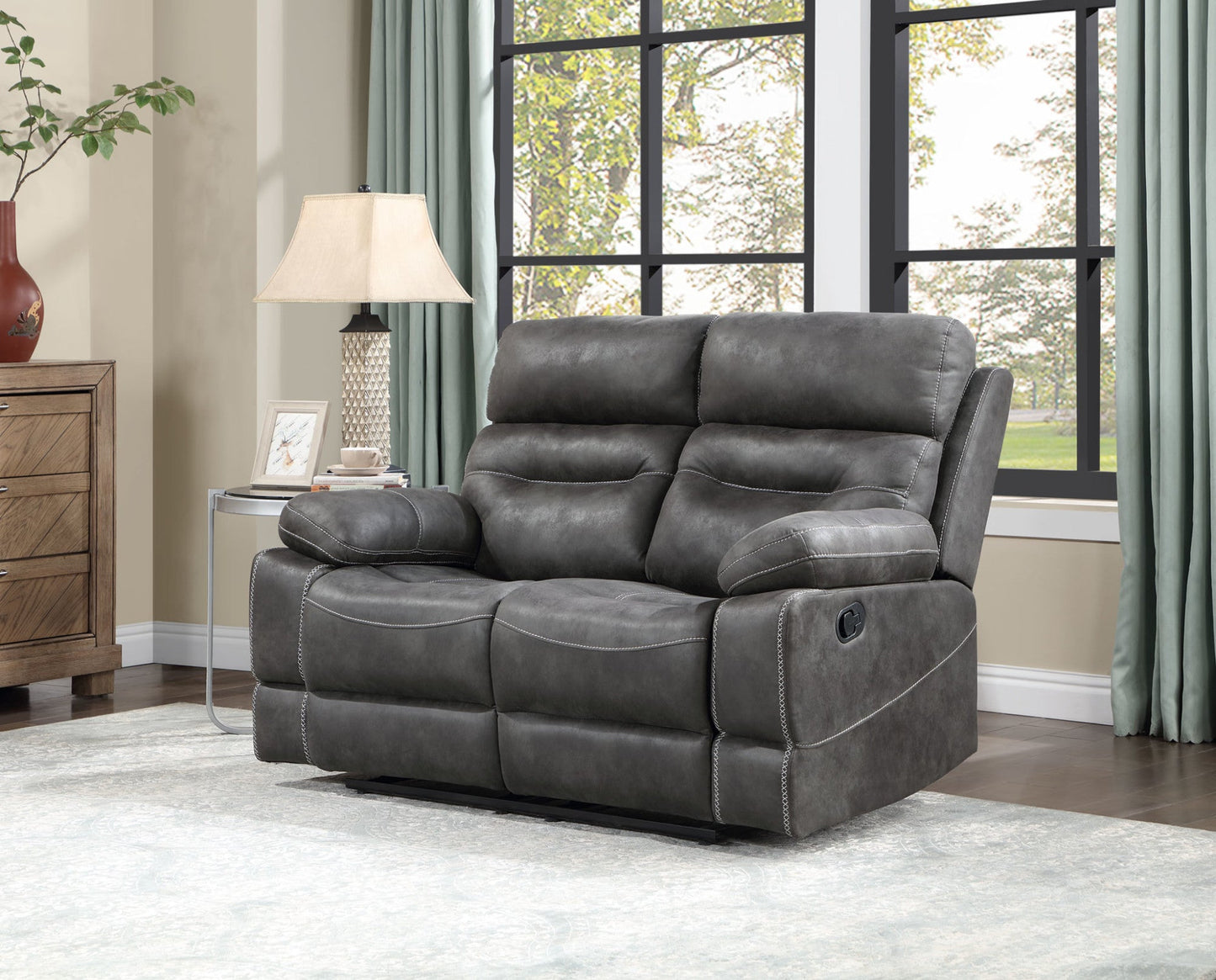 Rudger Gray Manual Motion Loveseat