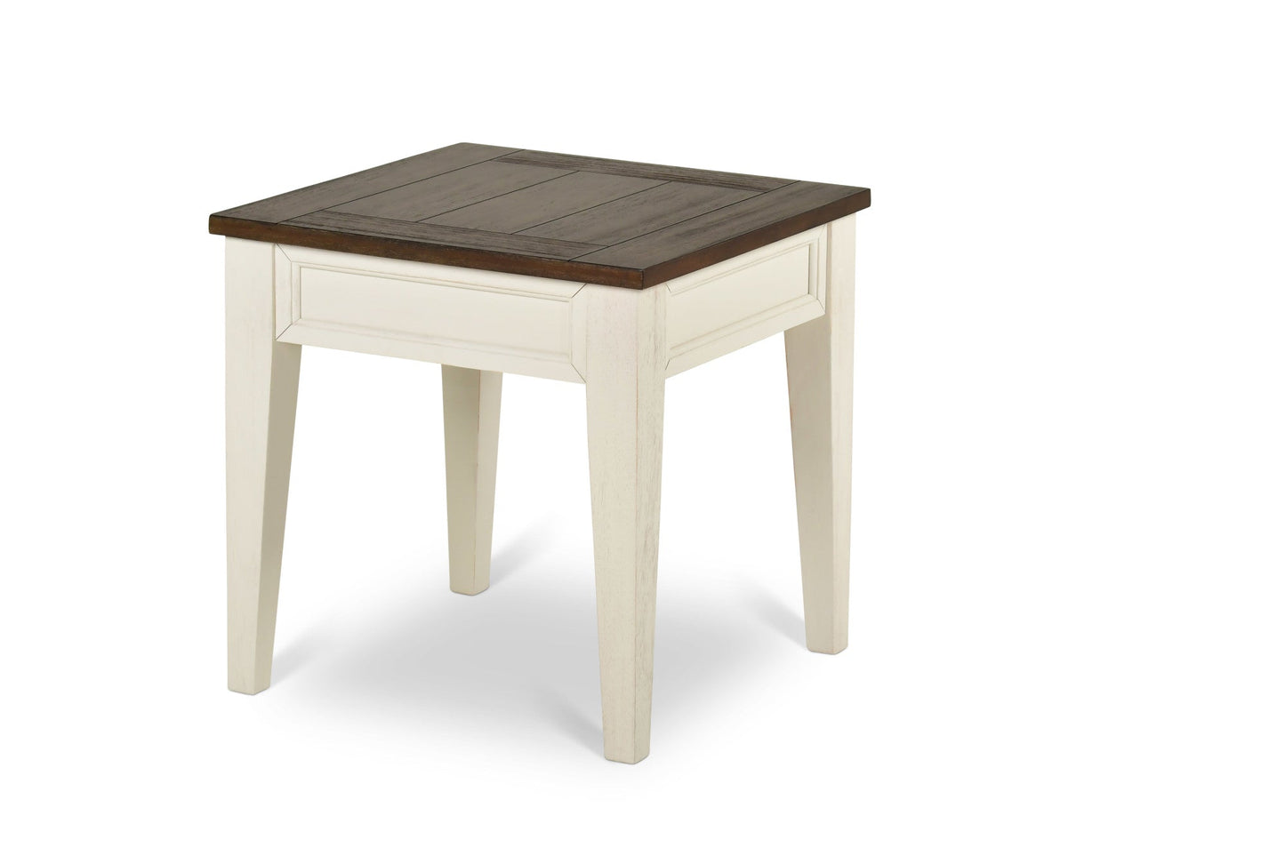 Cayla End Table Dark Oak/White