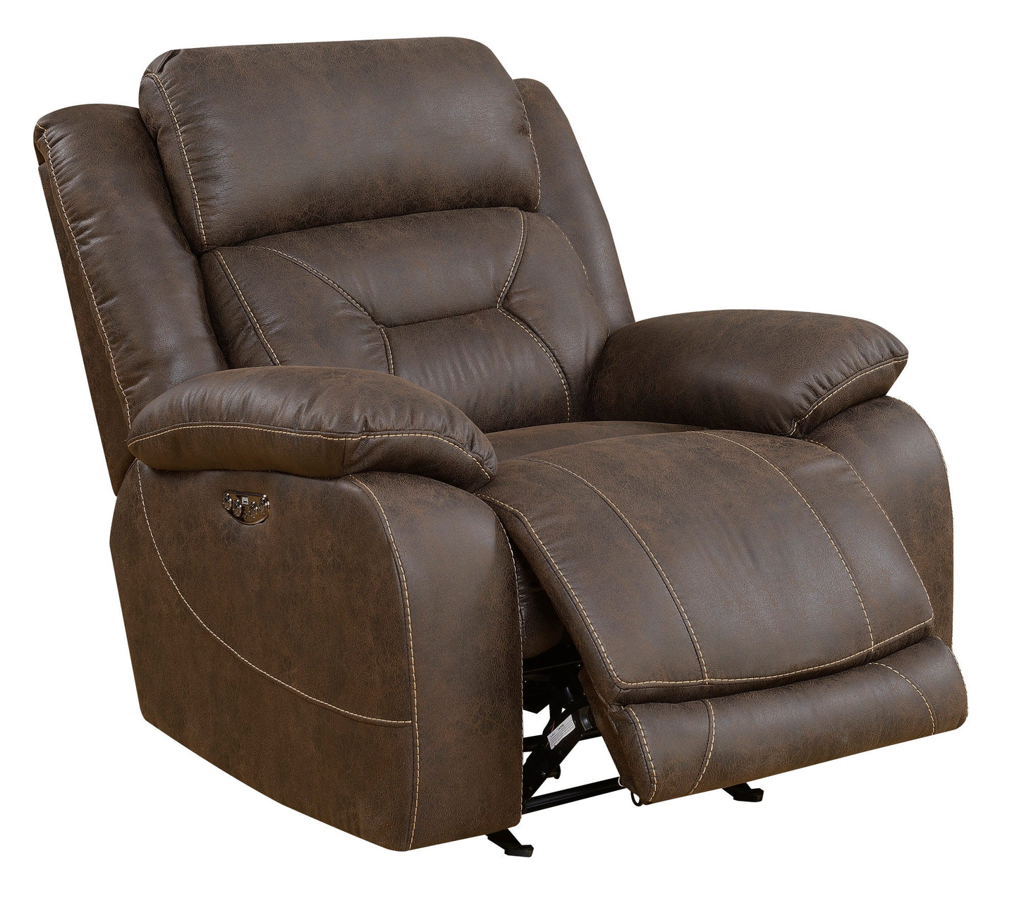 Aria Brown Dual-Power Recliner