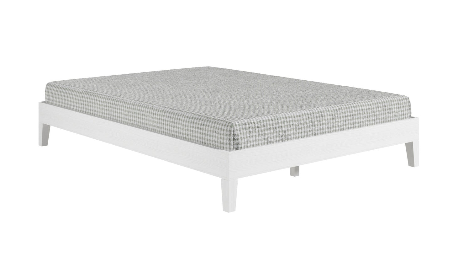 Nix Queen Platform Bed White