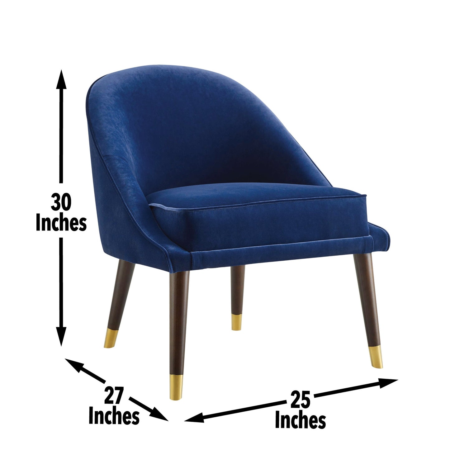 Avalon Velvet Accent Chair Navy