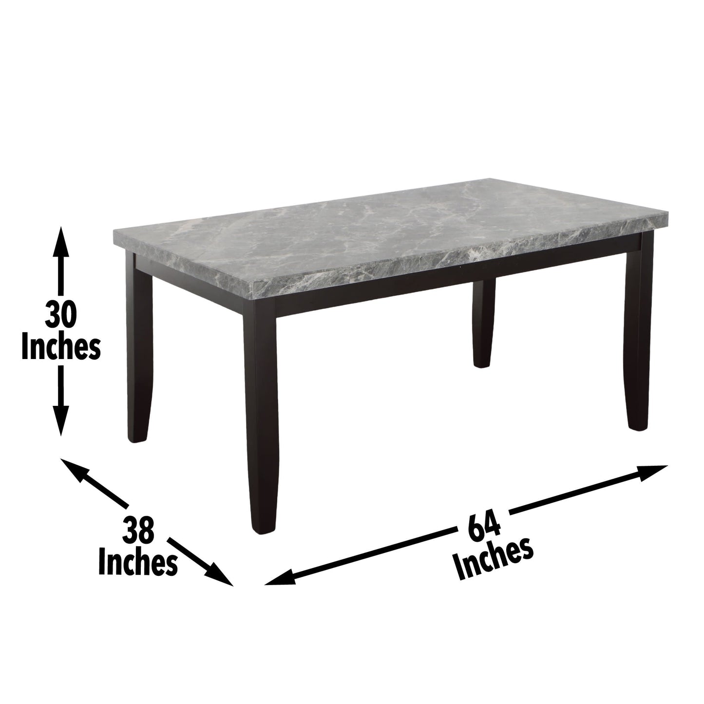 Napoli Gray Marble Top Dining