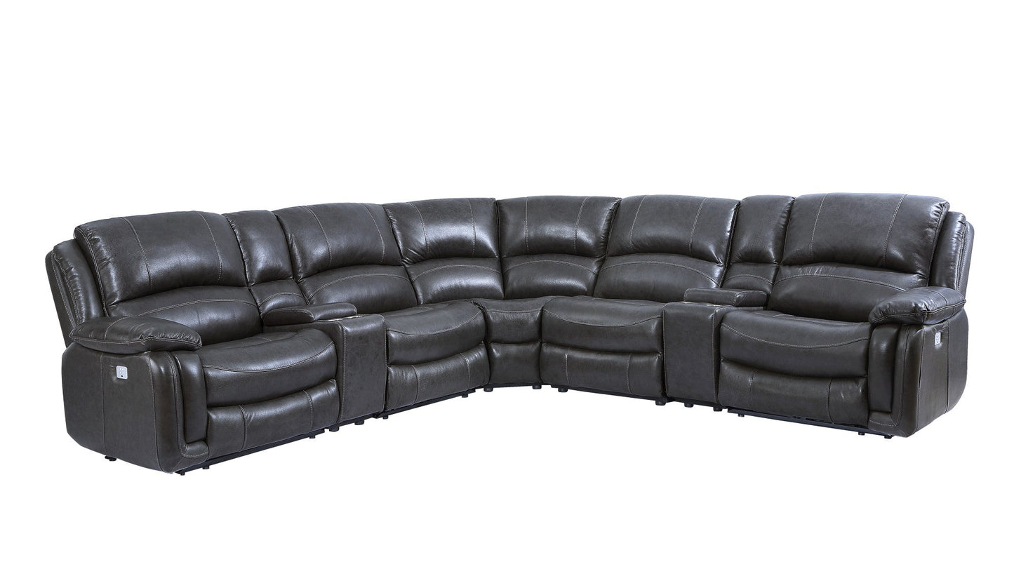 Denver Charcoal Sectional Armless Chair