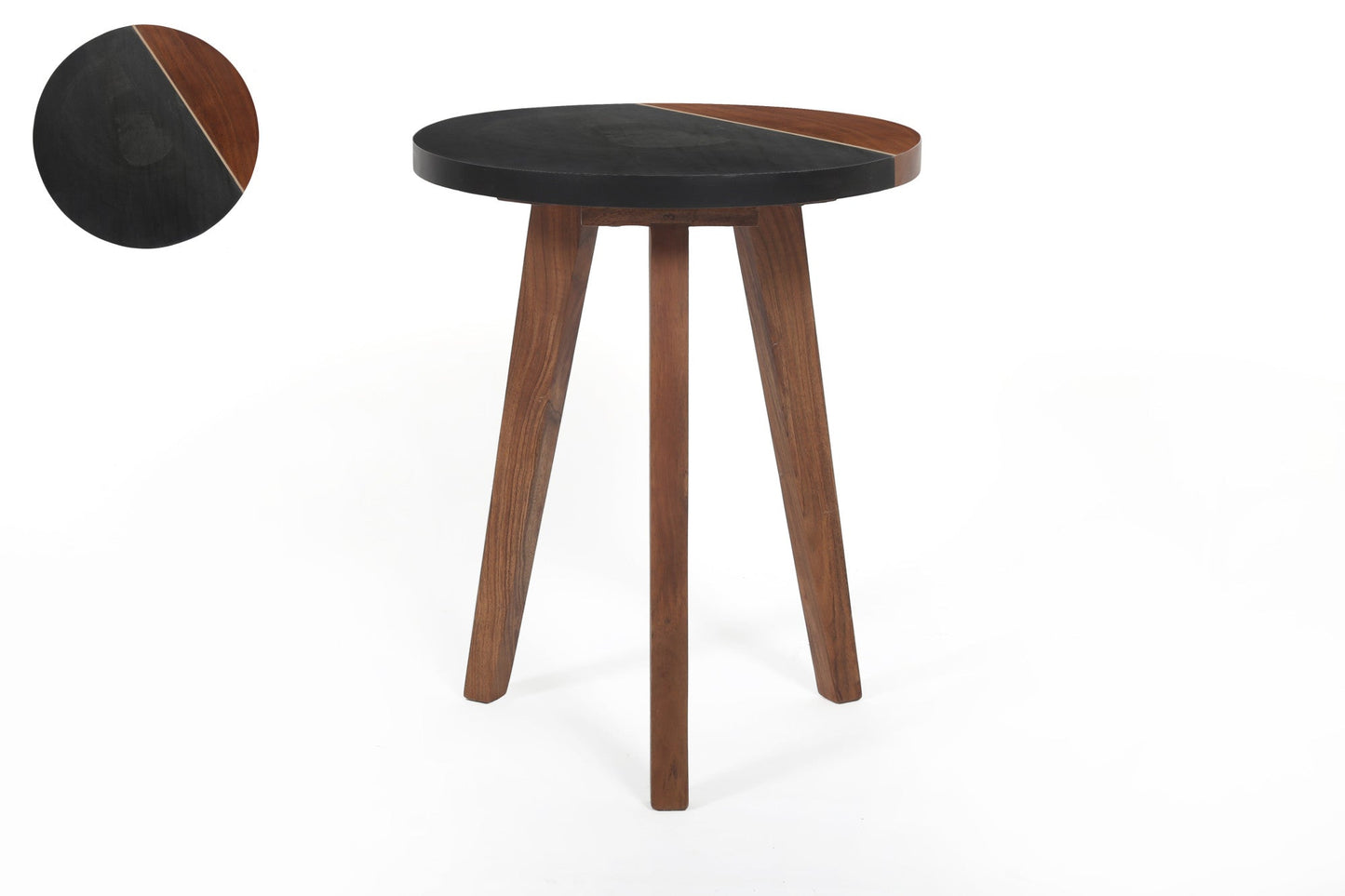 Caspian Round Accent End Table
