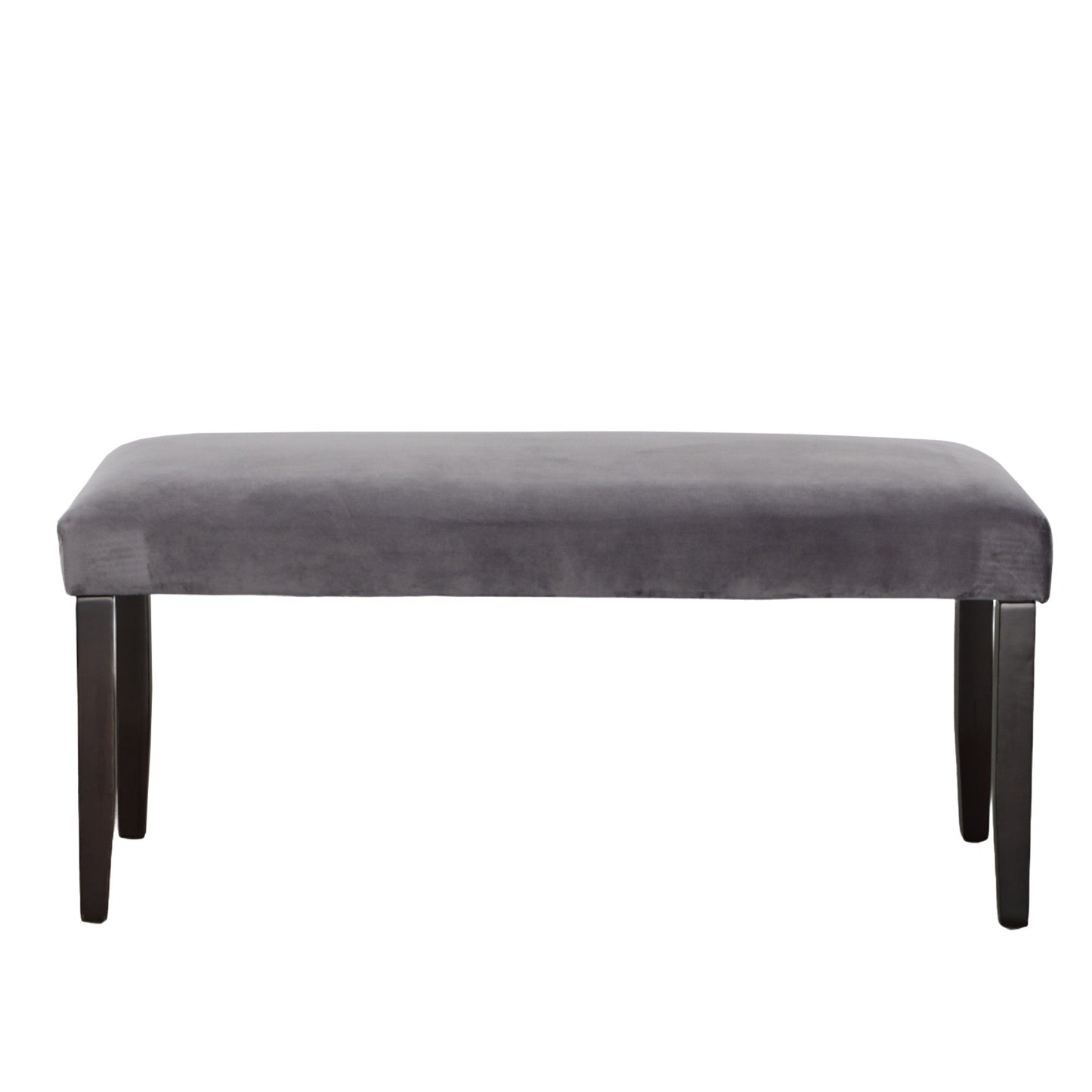 Napoli Gray Velvet Dining Bench