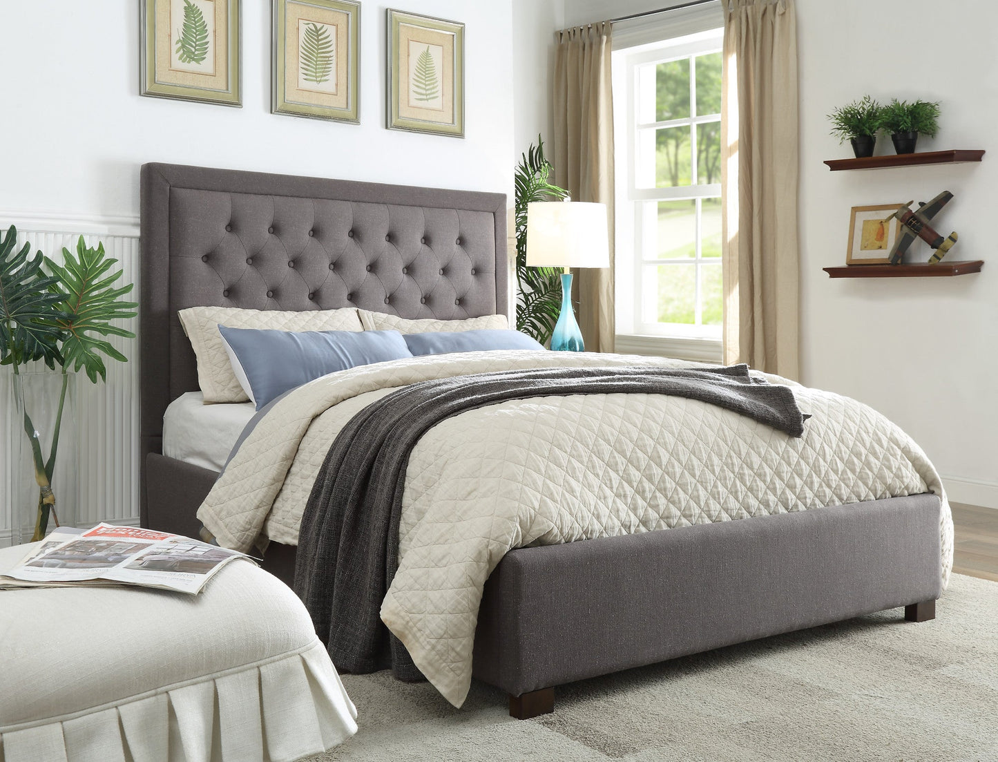 Isadora Queen Bed Gray