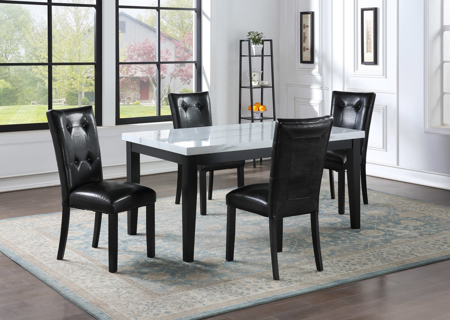Sterling Faux Marble Top Dining Table