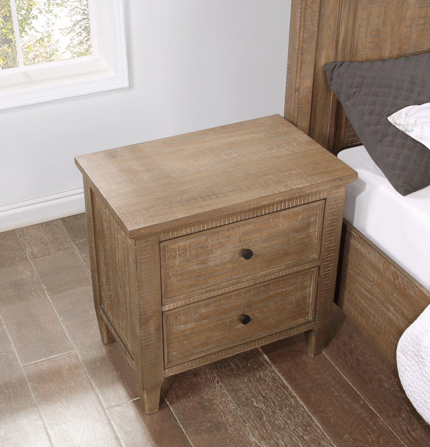 Riverdale Driftwood Driftwood 2 Drawer Nightstand