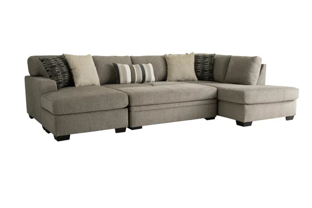 Bri Pewter - LSF Sofa w/Chaise