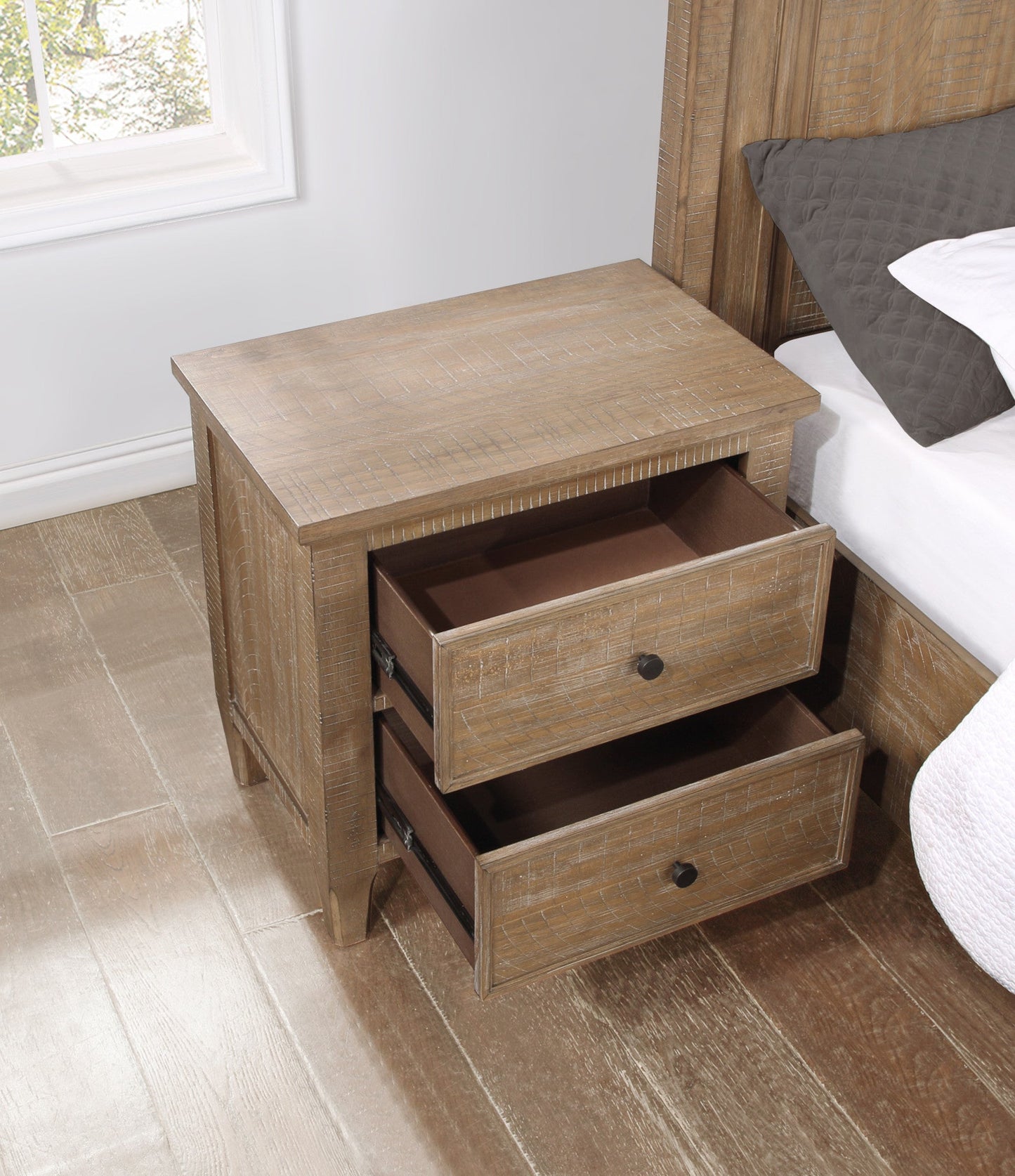 Riverdale Driftwood Driftwood 2 Drawer Nightstand