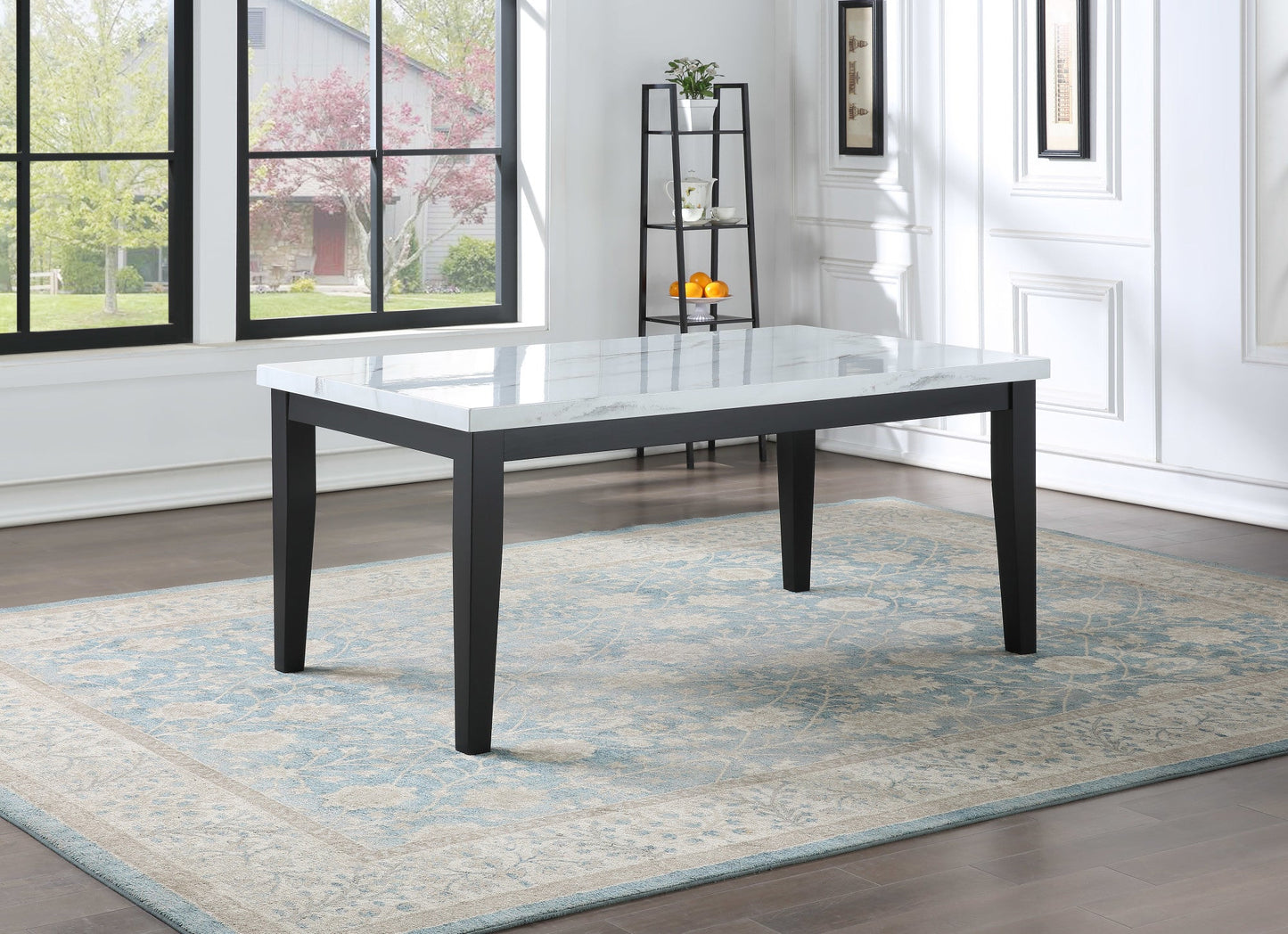Sterling Faux Marble Top Dining Table