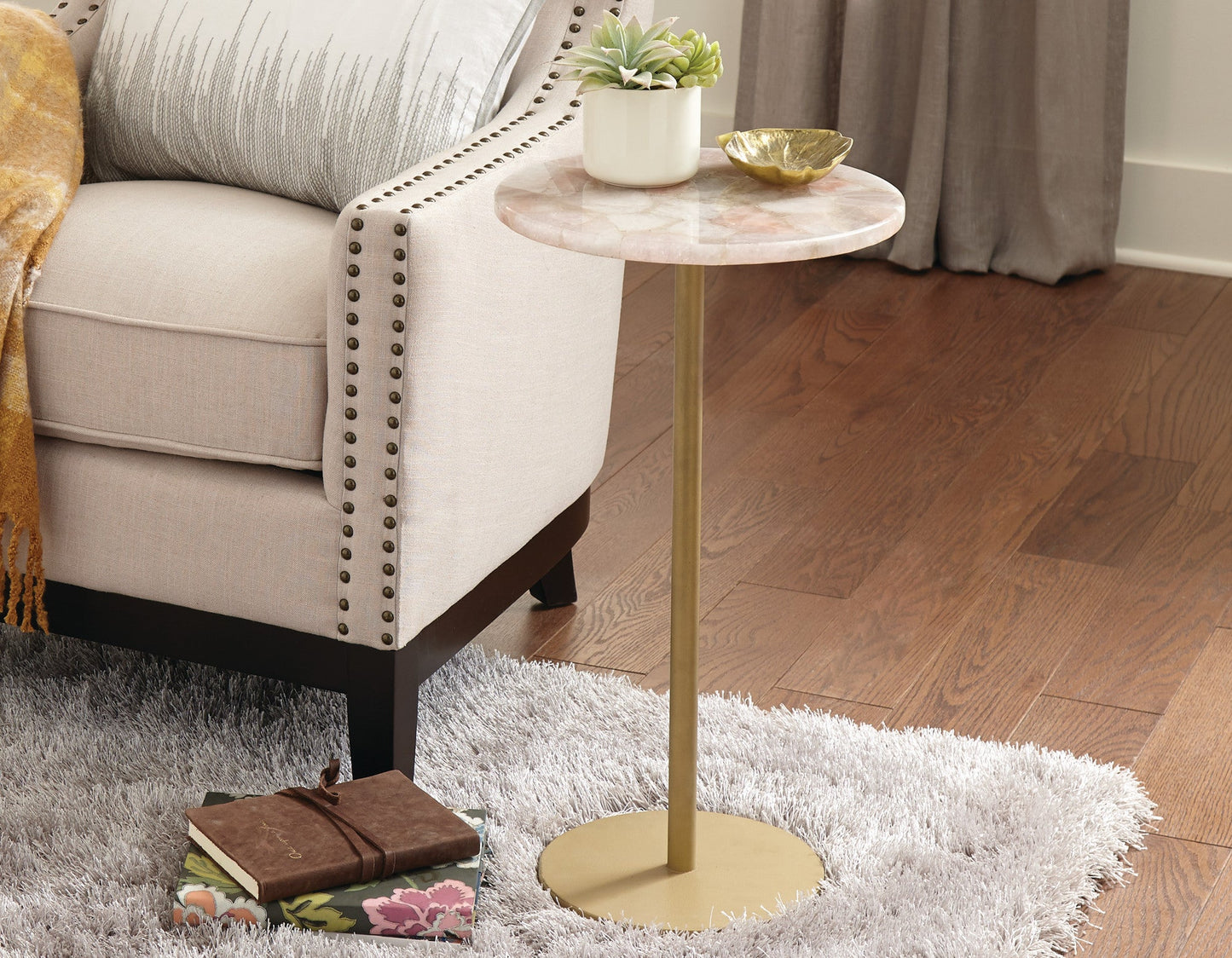 Rosie Rose Quartz Top Chairside