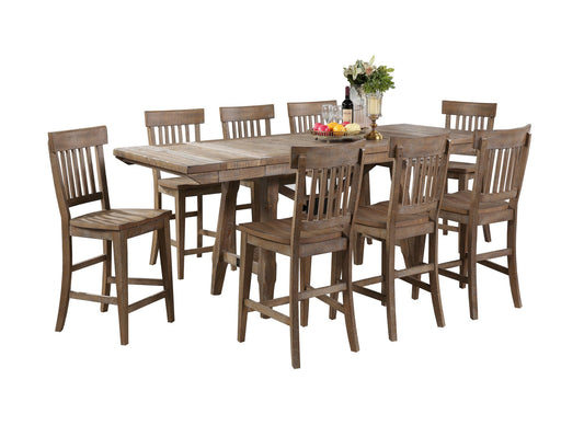 Riverdale Driftwood Counter Height 9PC Set