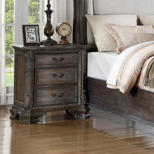 SHEFFIELD ANTIQUE GREY NIGHT STAND