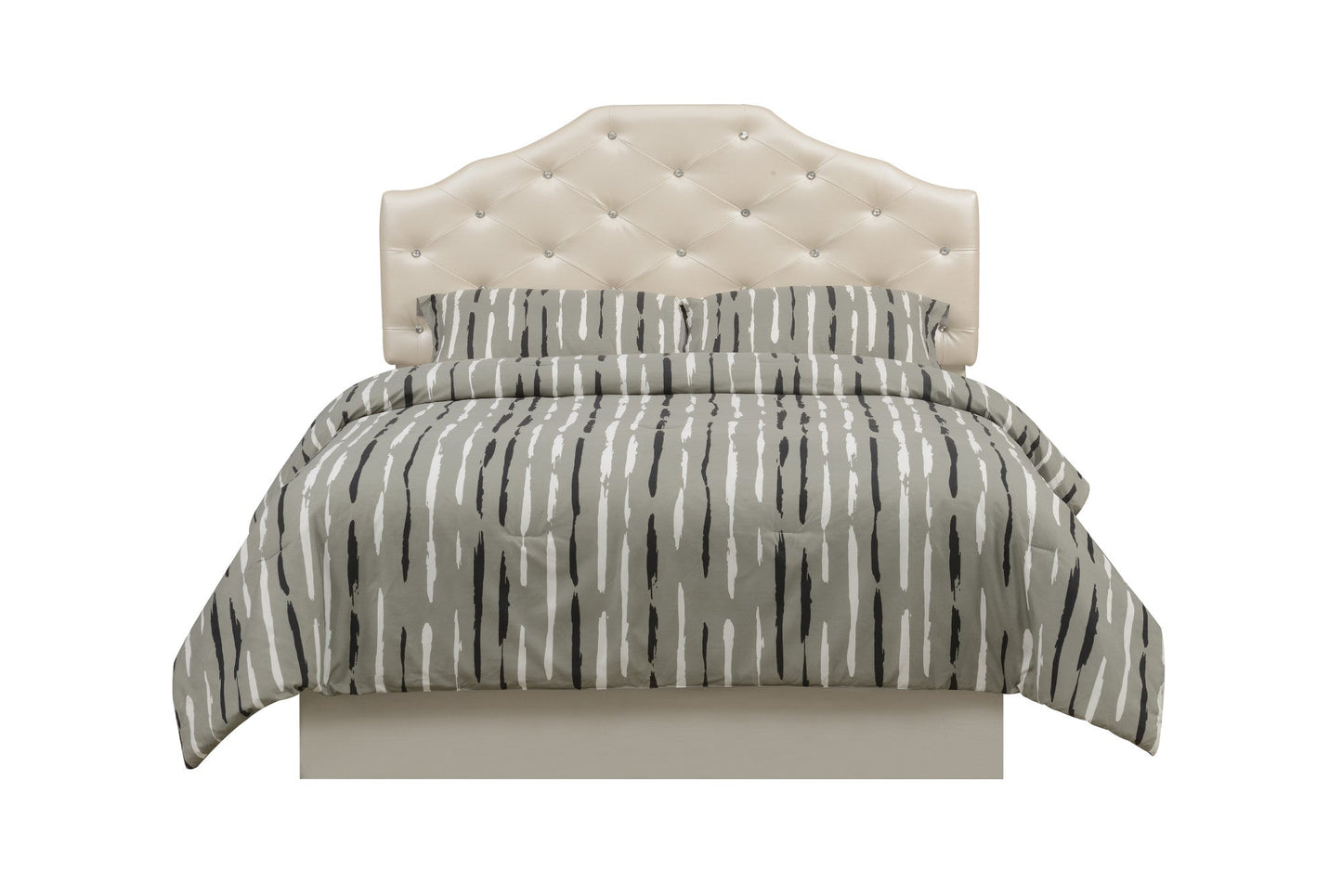 Dawson Queen Headboard Silver PU