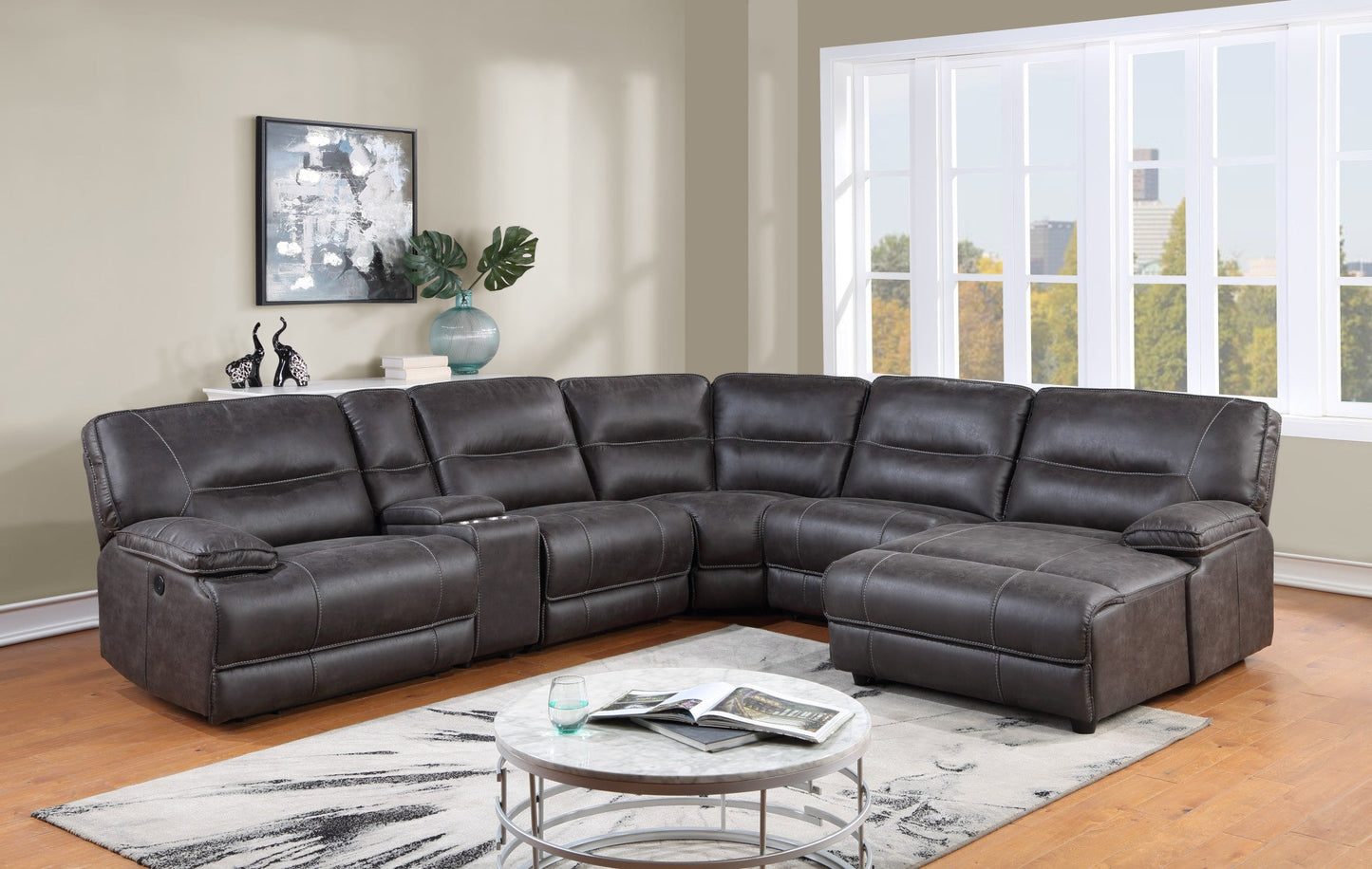 Ogden Sectional Armless Chair Granite