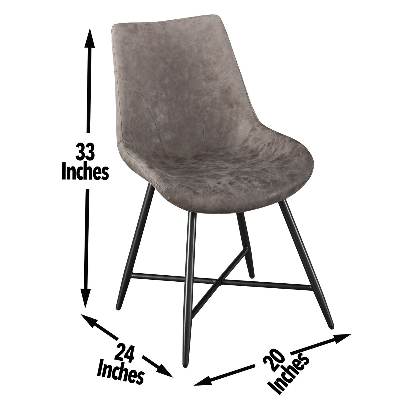 Ramona Brown PU Side Chair