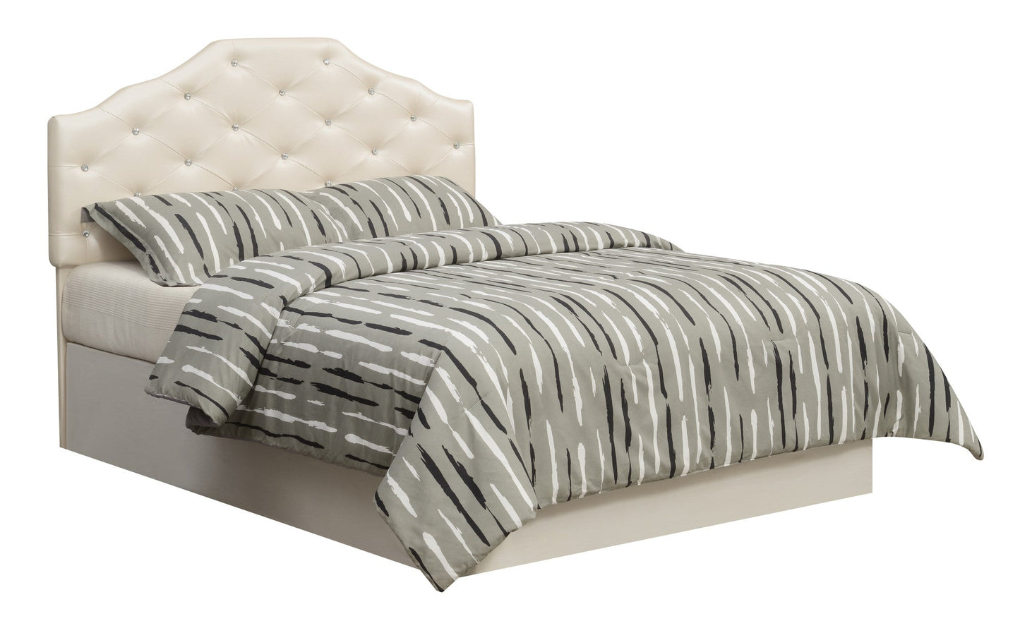 Dawson Queen Headboard Silver PU