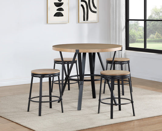 Magnolia Counter Table, 4 Swivel Counter Stools