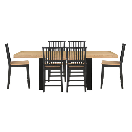 Magnolia Black Base Counter Table  7-Piece Dining Set