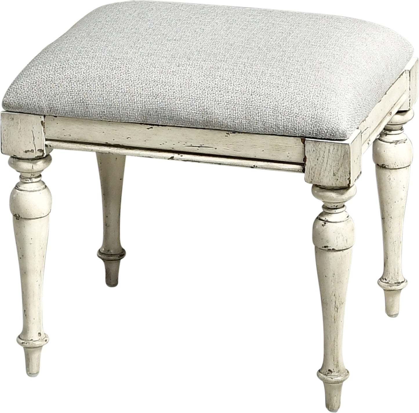 Highland Park Cathedral White Vanity Bench