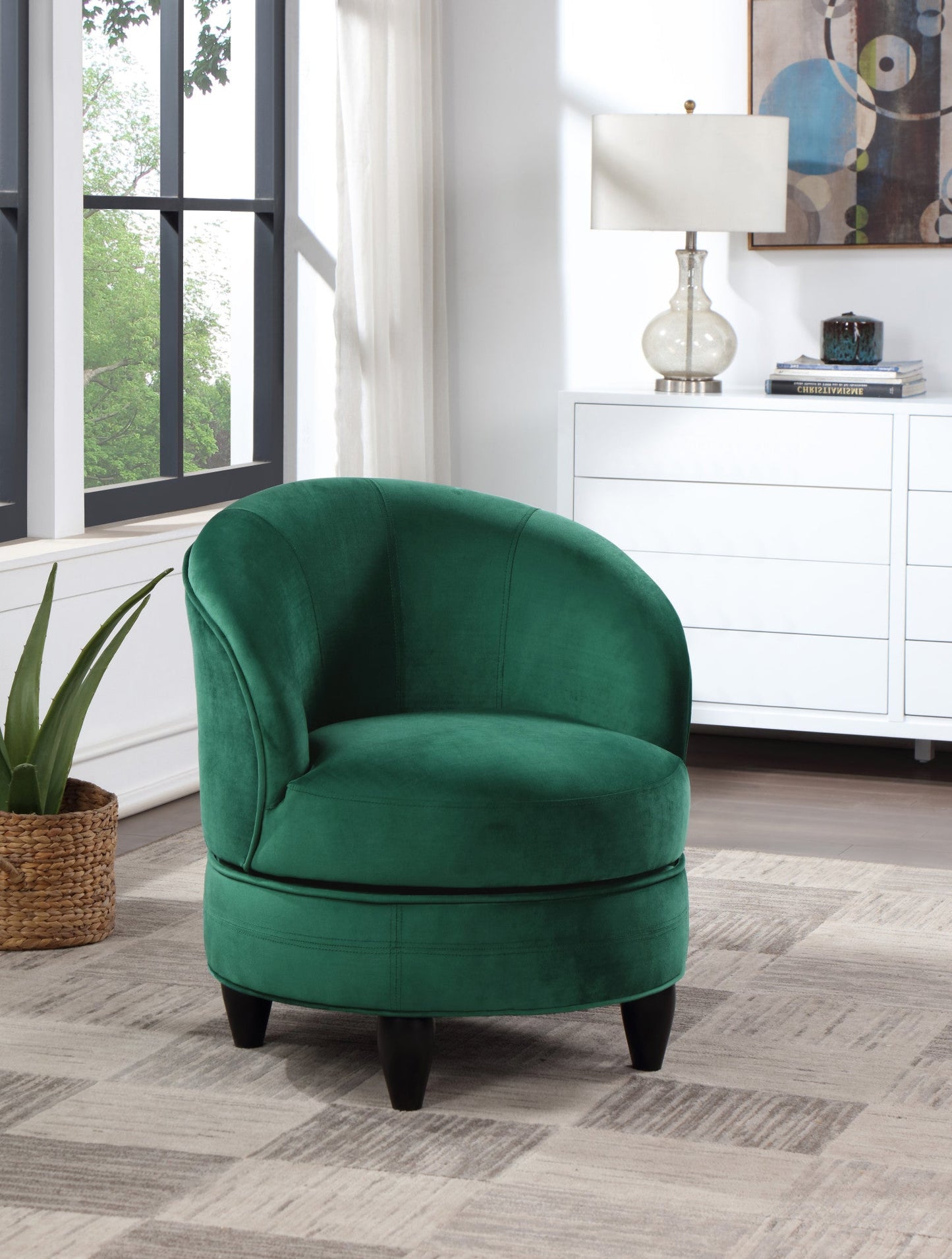 Sophia Accent Chair Green Velvet