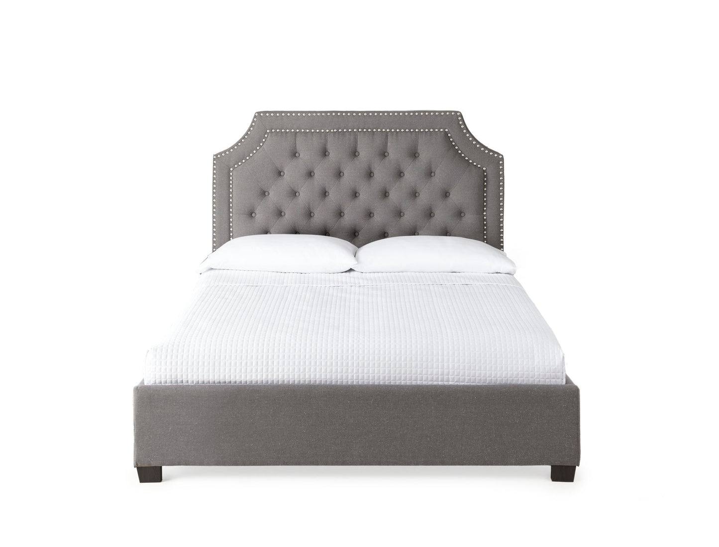 Wilshire Queen Gray Upholstered