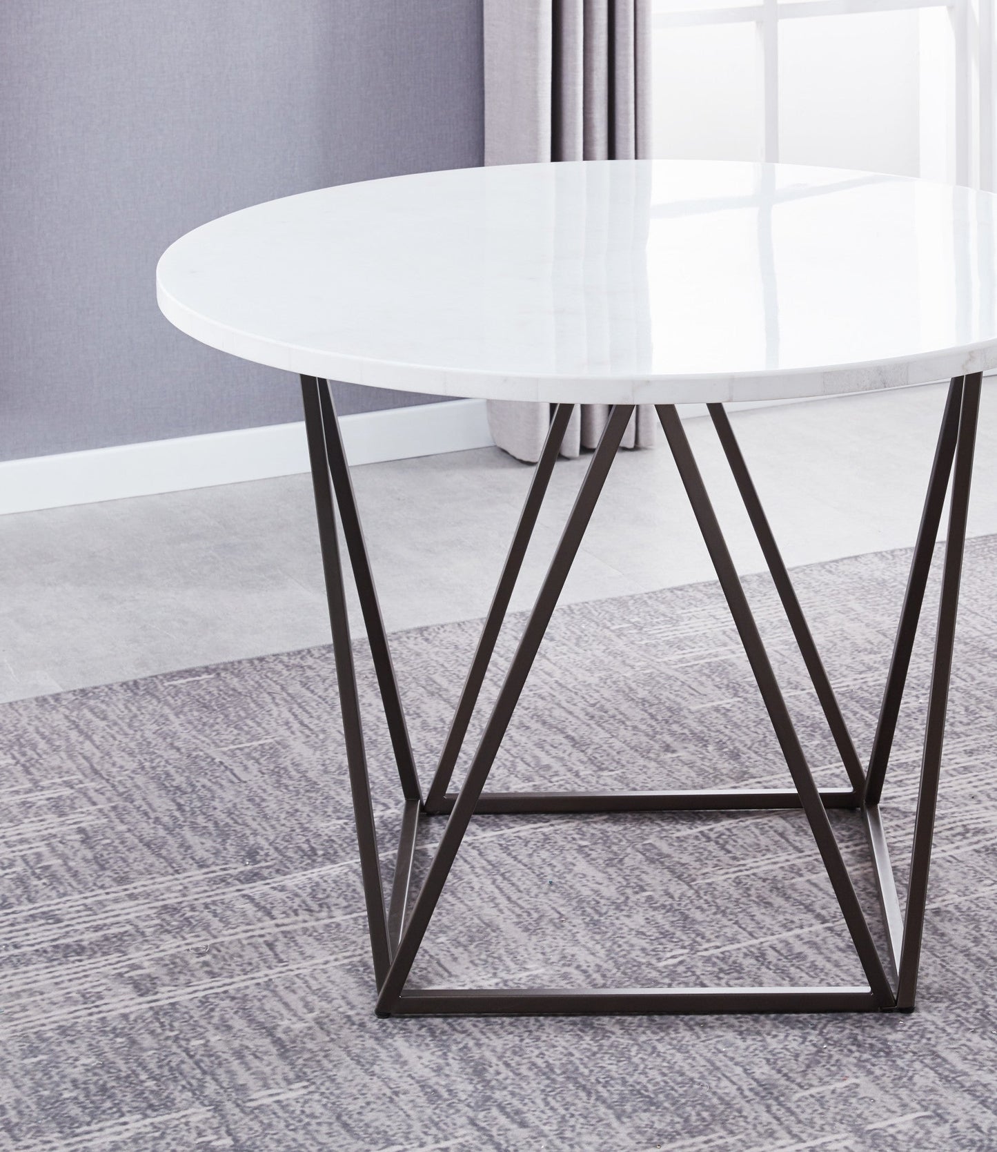 Ramona White Marble Top Round