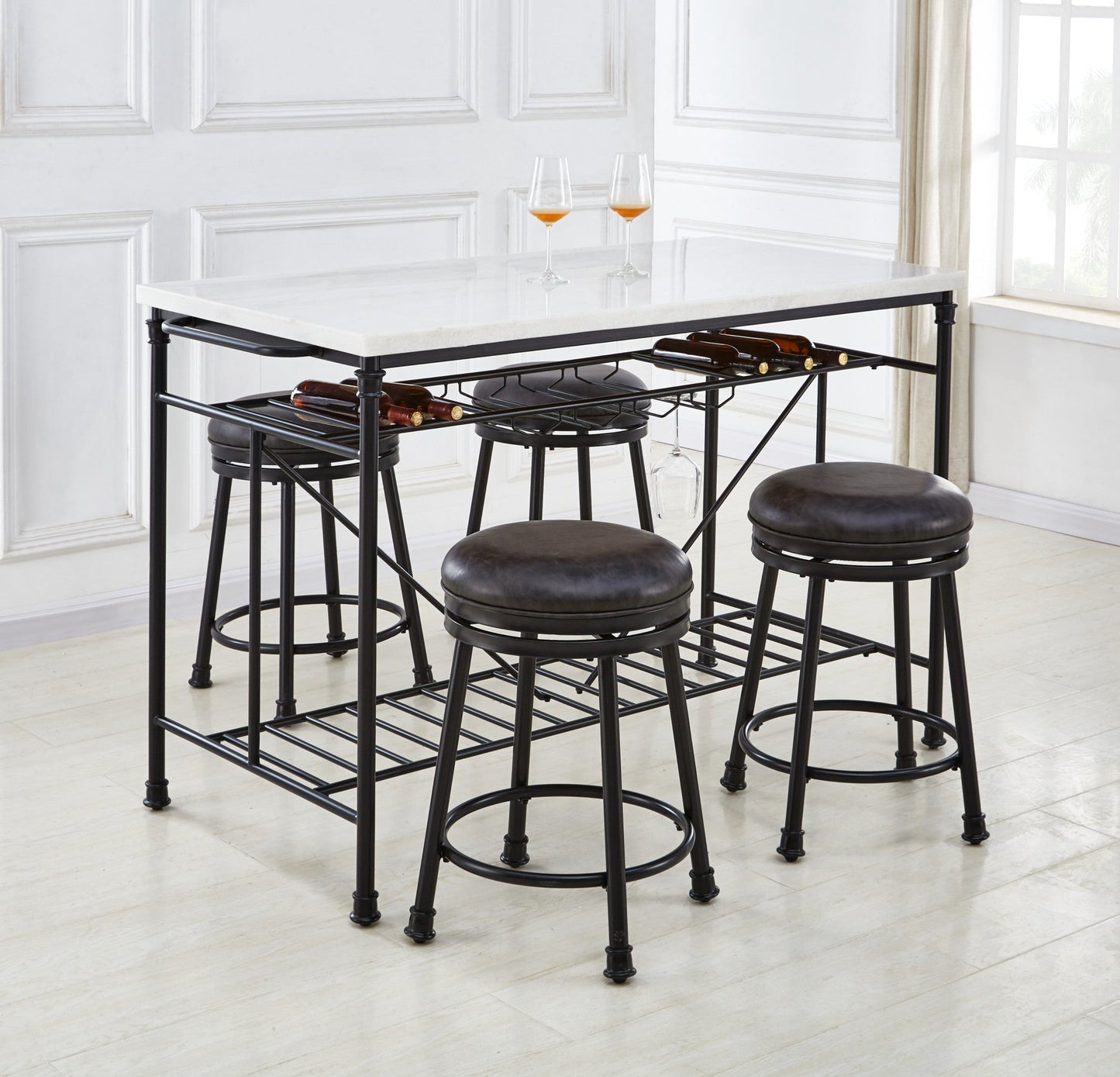 Claire PU Swivel Counter Stool