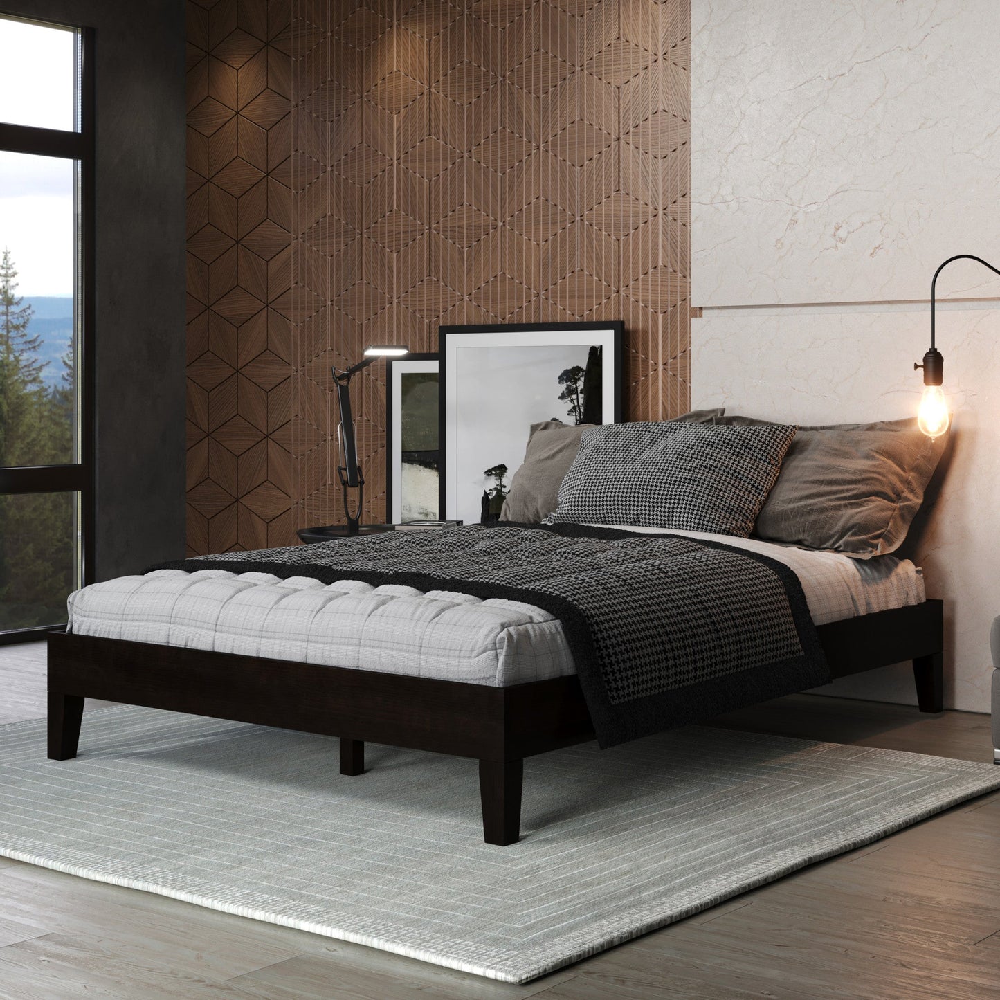 Nix Full Platform Bed Black