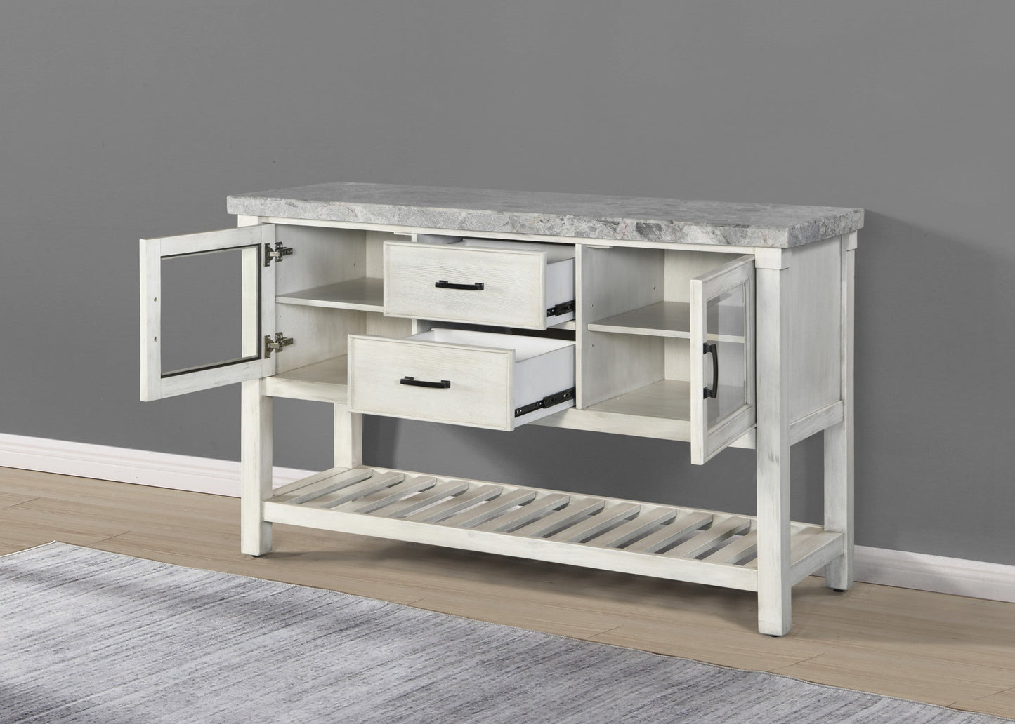 Canova Gray Marble Top Server